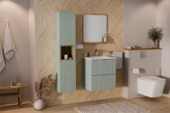 SZAŁWIOWA szafka z umywalką 60 cm LINE REED GREEN 82-60-D