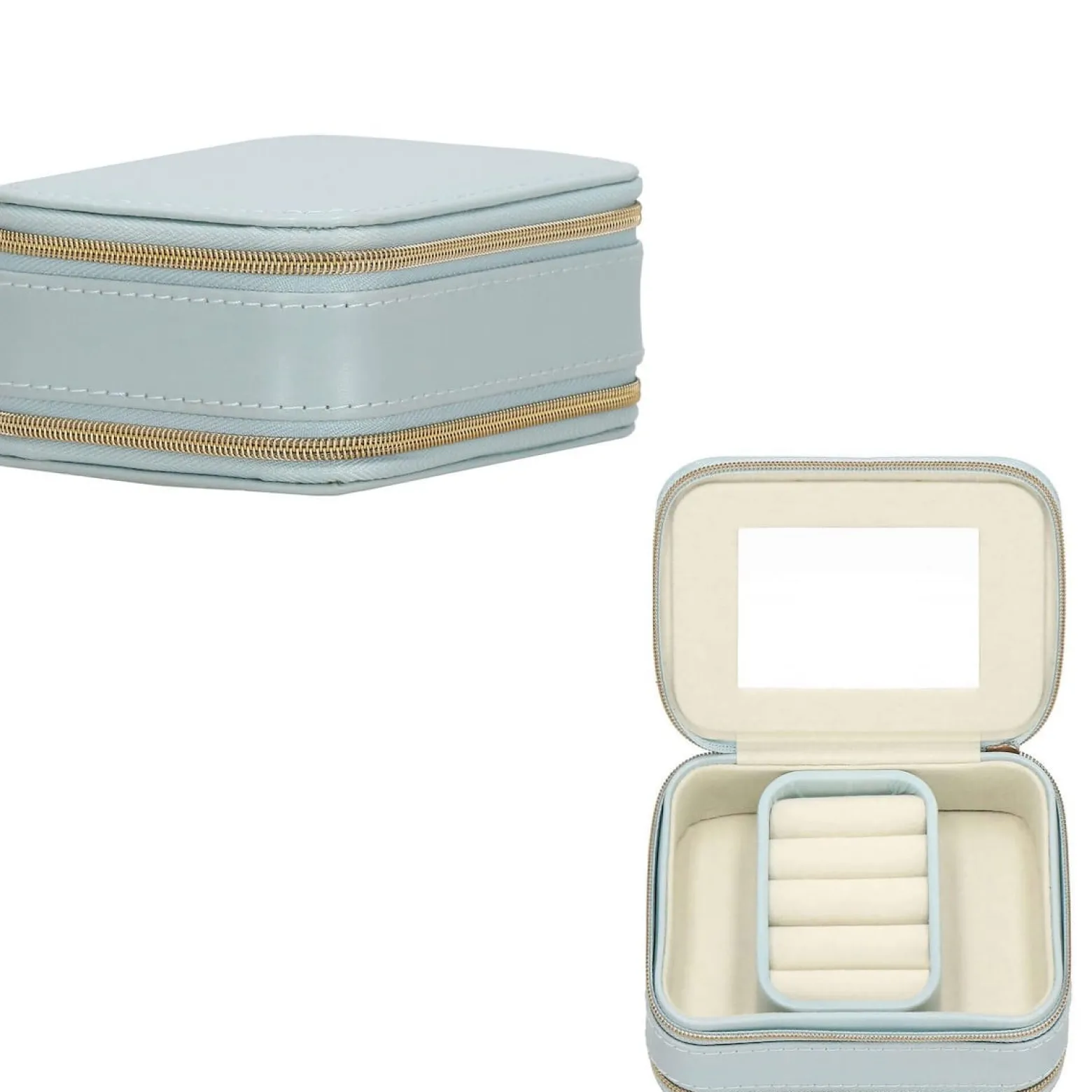 Szkatułka na biżuterię ekoskóra 11,5x8,5x5,5 cm organizer