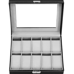 Szkatułka na zegarki 25x20x8 cm ekoskóra organizer