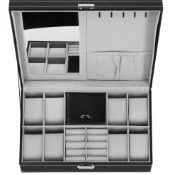 Szkatułka na zegarki 33x20x9cm organizer z przegródkami