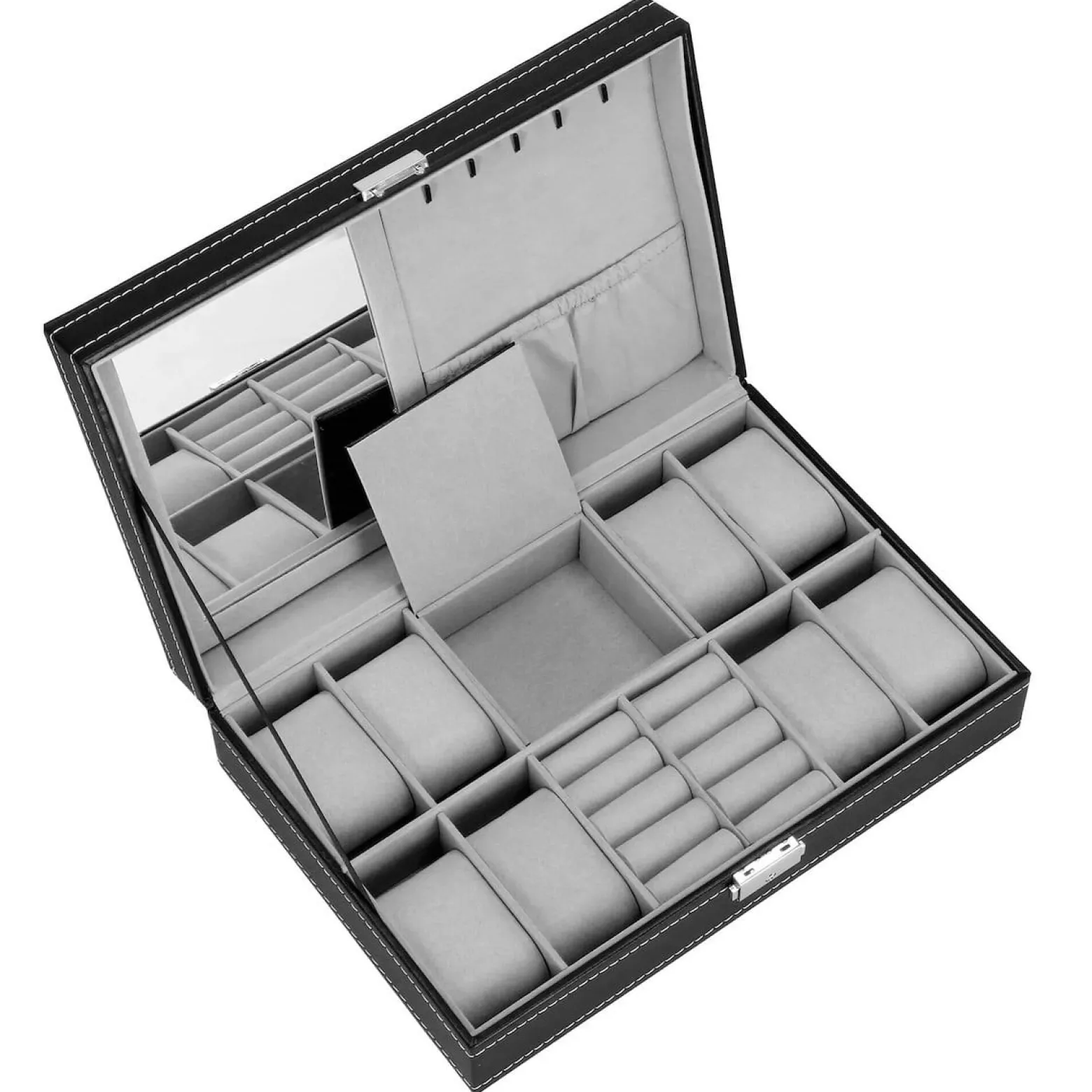 Szkatułka na zegarki 33x20x9cm organizer z przegródkami