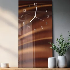 Szklany zegar 30x60 Wzór dekoracyjny do salonu