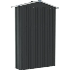 Szopa ogrodowa, antracyt, 116x45x175 cm, stal galwanizowana
