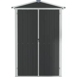 Szopa ogrodowa, antracyt, 116x45x175 cm, stal galwanizowana
