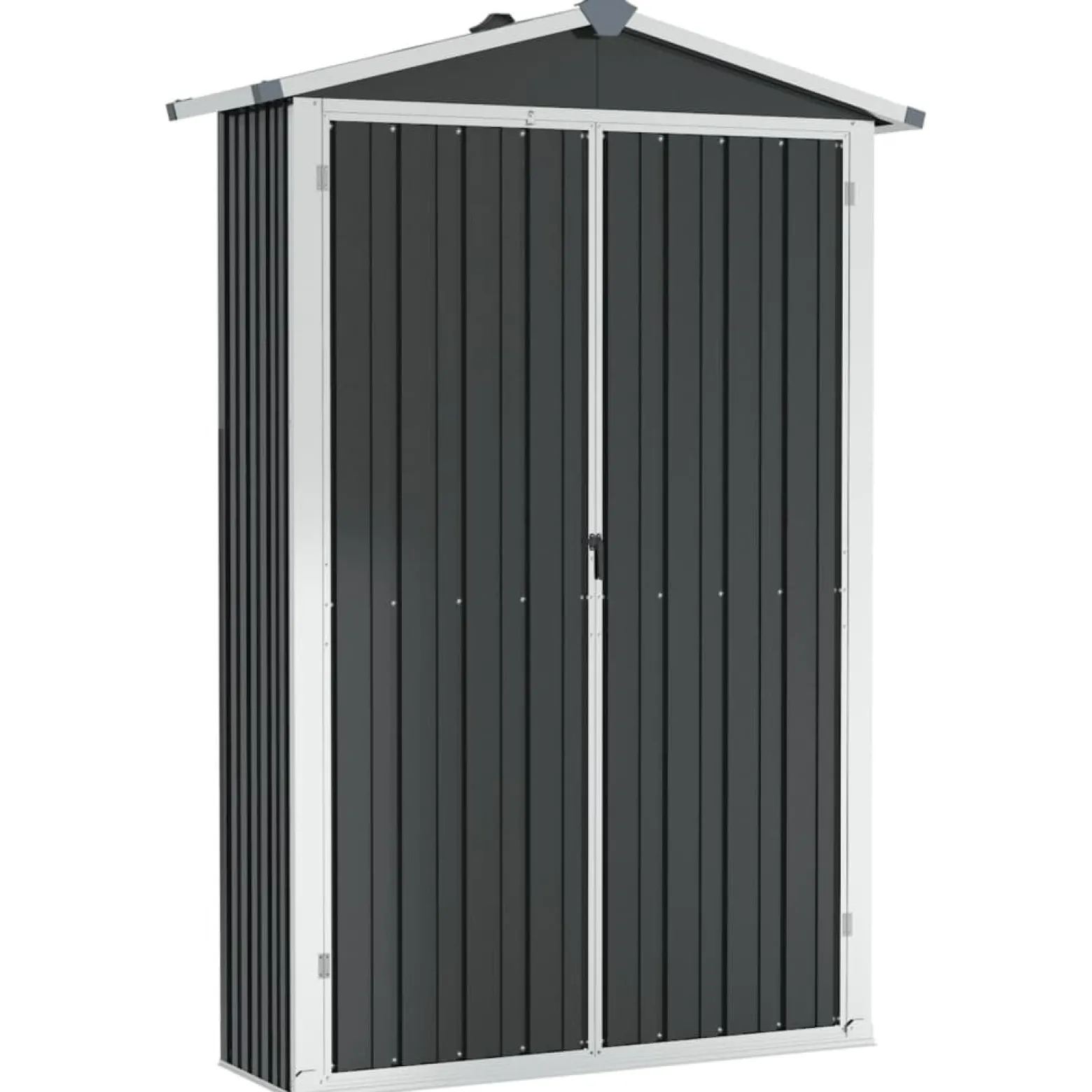 Szopa ogrodowa, antracyt, 116x45x175 cm, stal galwanizowana
