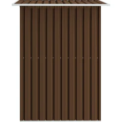 Szopa ogrodowa, brązowa, 204 x 132 x 186 cm, stalowa