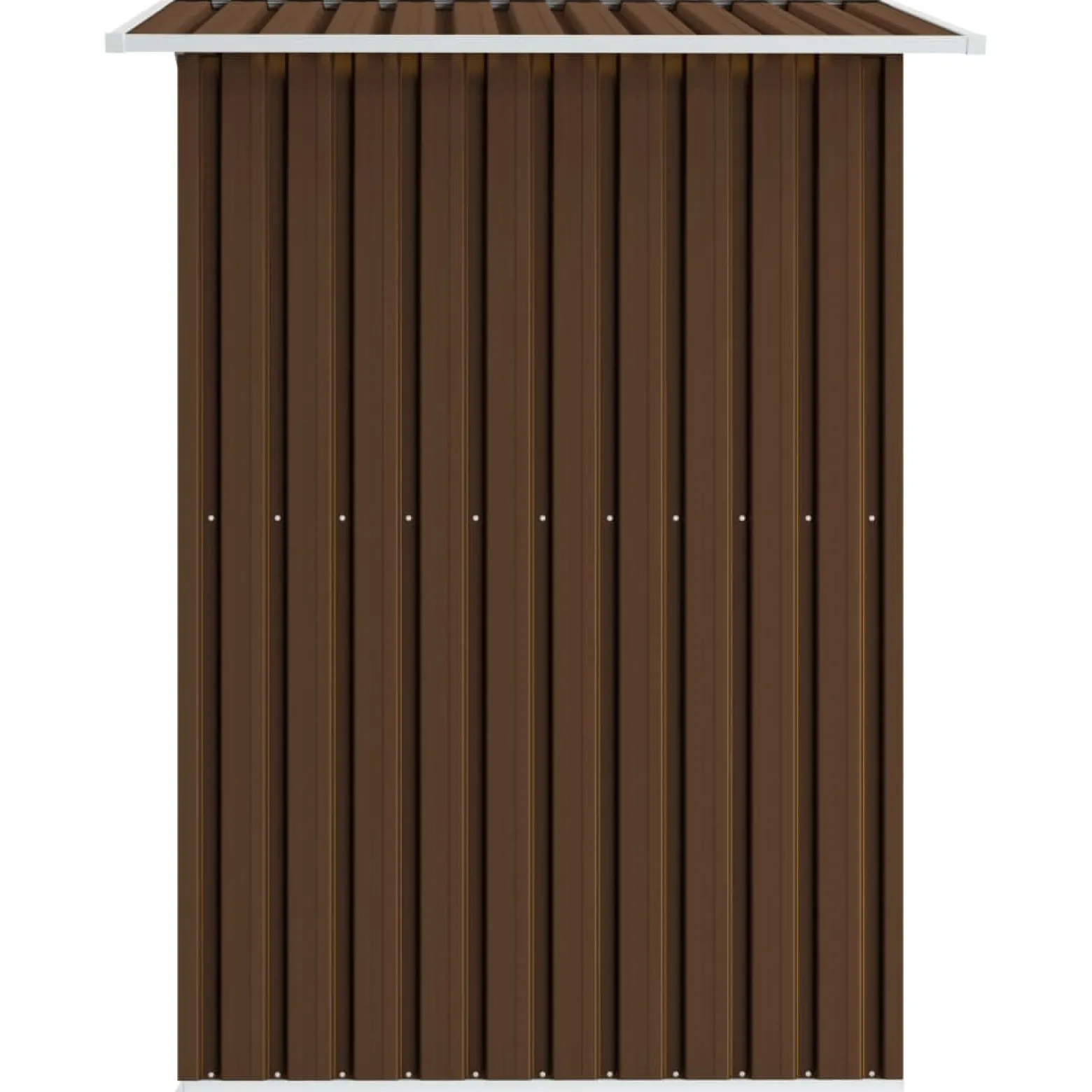Szopa ogrodowa, brązowa, 204 x 132 x 186 cm, stalowa