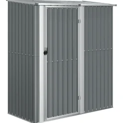Szopa ogrodowa, szara, 180,5x97x209,5 cm, stal