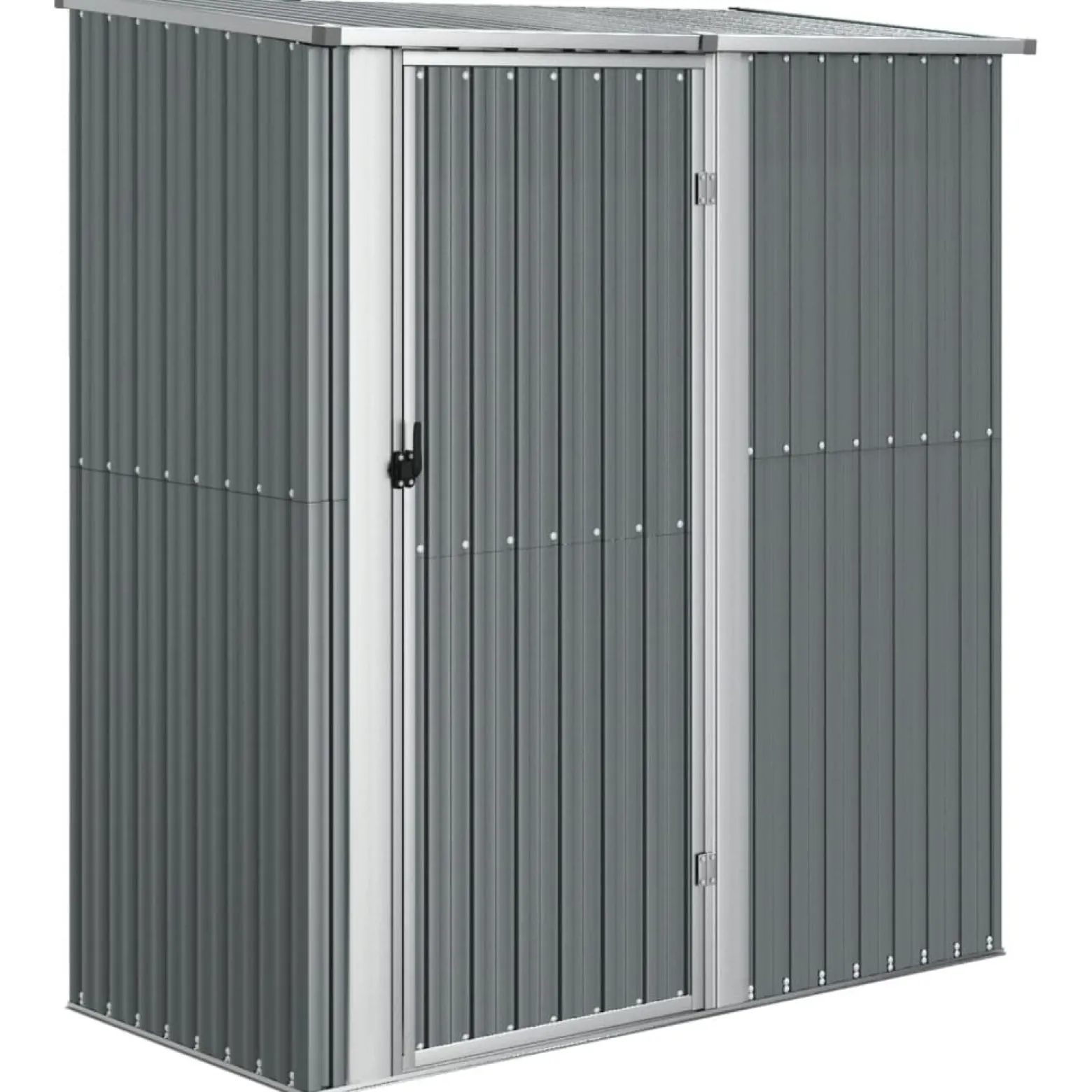 Szopa ogrodowa, szara, 180,5x97x209,5 cm, stal