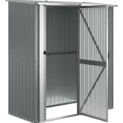 Szopa ogrodowa, szara, 180,5x97x209,5 cm, stal