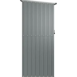 Szopa ogrodowa, szara, 180,5x97x209,5 cm, stal