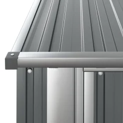 Szopa ogrodowa, szara, 180,5x97x209,5 cm, stal