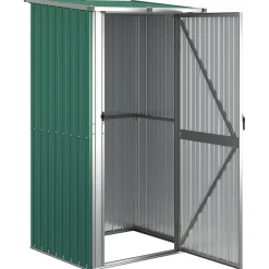 Szopa ogrodowa, zielona, 118,5x97x209,5 cm, stal galwanizowana