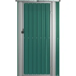 Szopa ogrodowa, zielona, 118,5x97x209,5 cm, stal galwanizowana