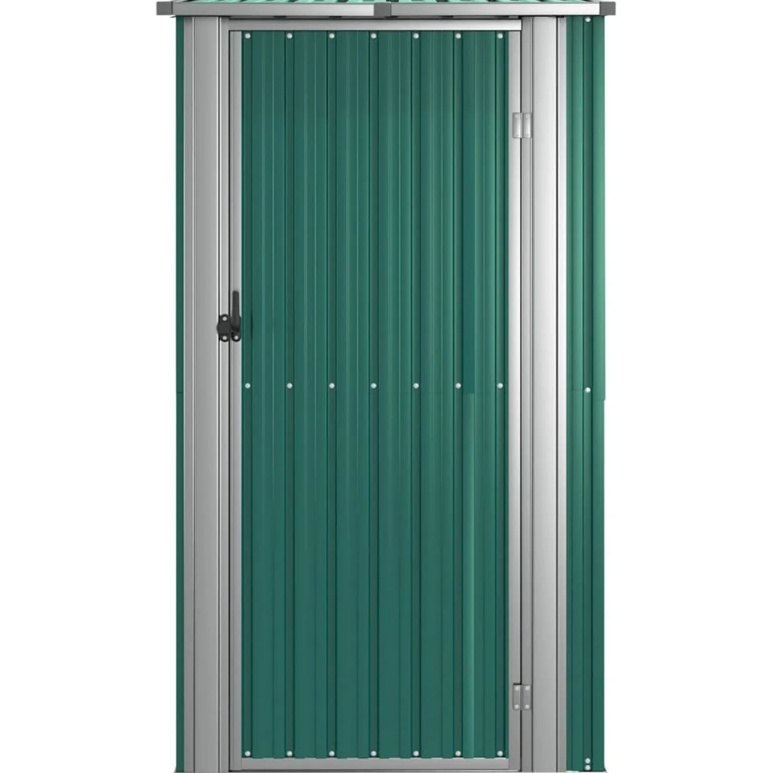 Szopa ogrodowa, zielona, 118,5x97x209,5 cm, stal galwanizowana