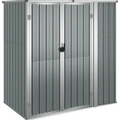 Szopa Szary 161 x 89 x 161 cm Stal vidaXL