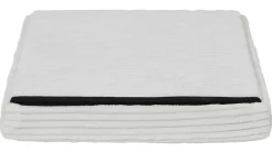Sztruksowa pufa Boxy kremowa ze schowkiem 38x38x38 cm nowoczesna