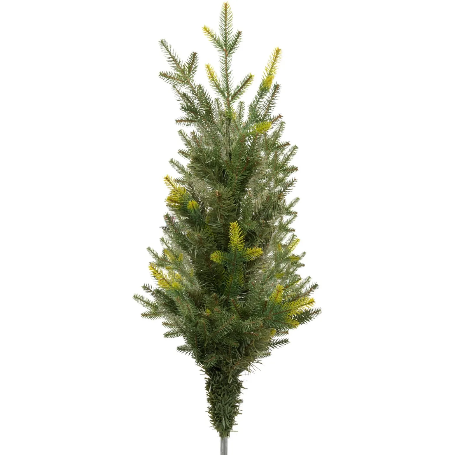 Sztuczna choinka na pniu 150 cm świerk naturalny ze stojakiem nowoczesny