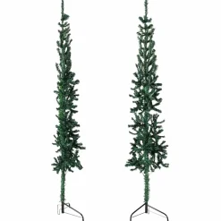 Sztuczna choinka połówka Zielony 150 cm vidaXL