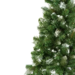 Sztuczna choinka na pniu 180 cm sosna diamentowa ośnieżona