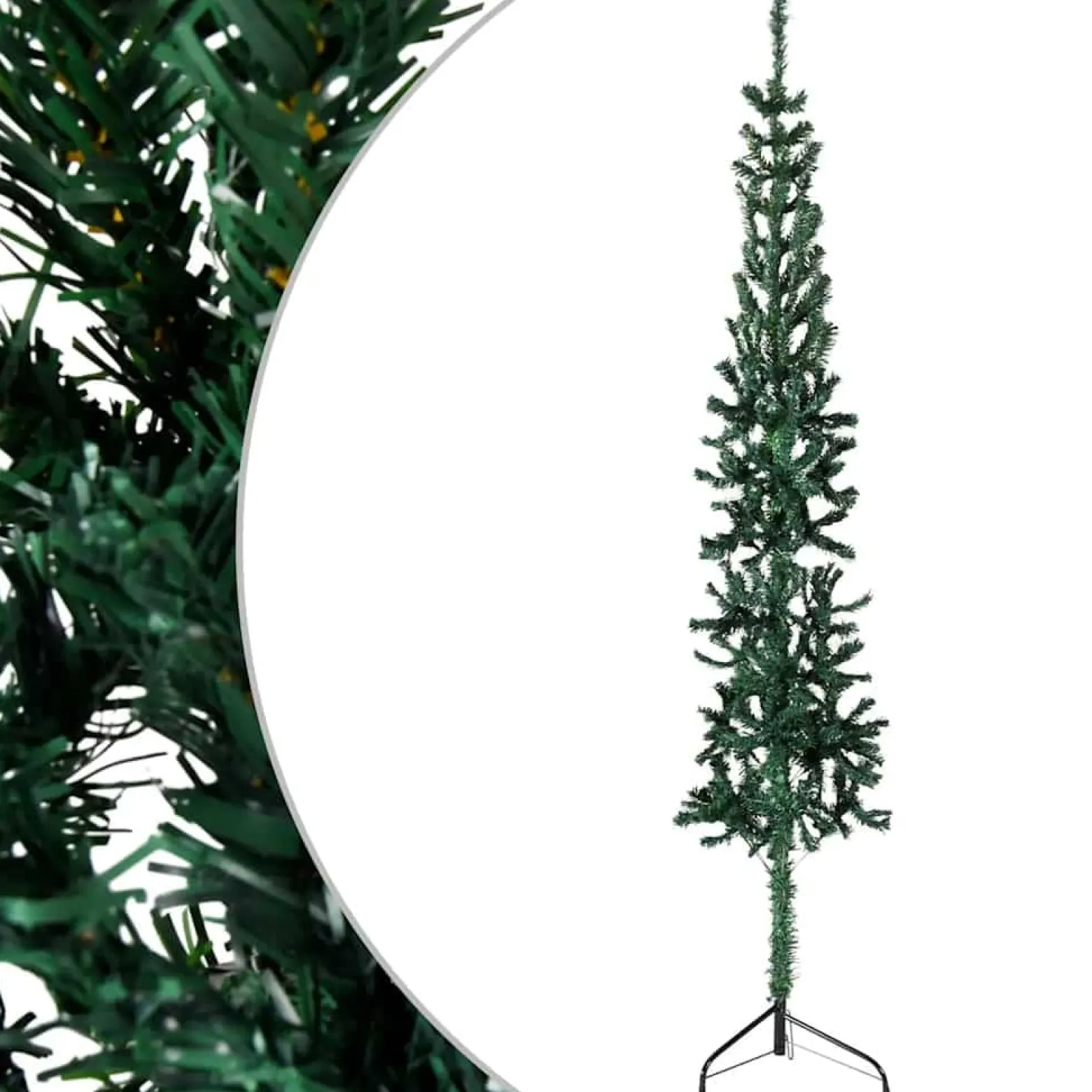 Sztuczna choinka połówka Zielony 120 cm vidaXL