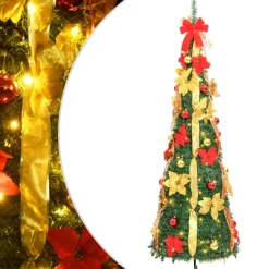 Sztuczna choinka typu pop-up 50 LED zielona 120 cm