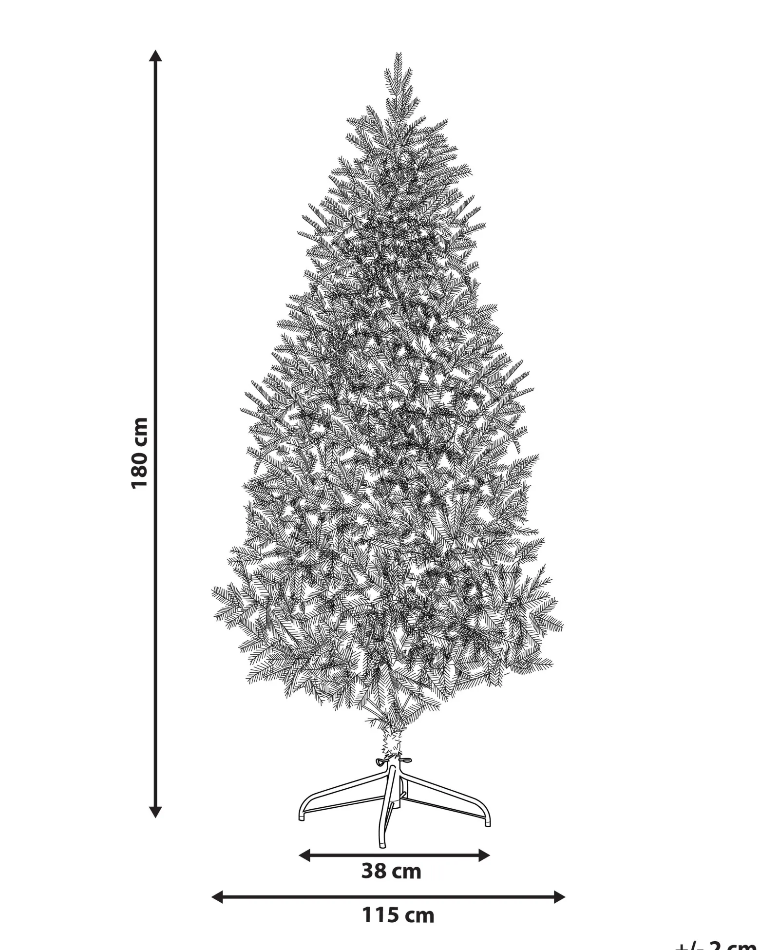 Sztuczna choinka święta 180 cm biała