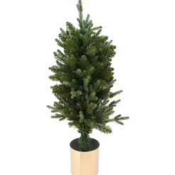 Sztuczna choinka w złotej doniczce, 90 cm