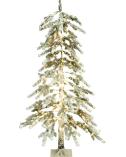 Sztuczna choinka z lampkami LED 166 cm biała