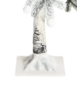 Sztuczna choinka z lampkami LED 166 cm biała