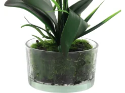 Sztuczna orchidea w doniczce 33 cm biała