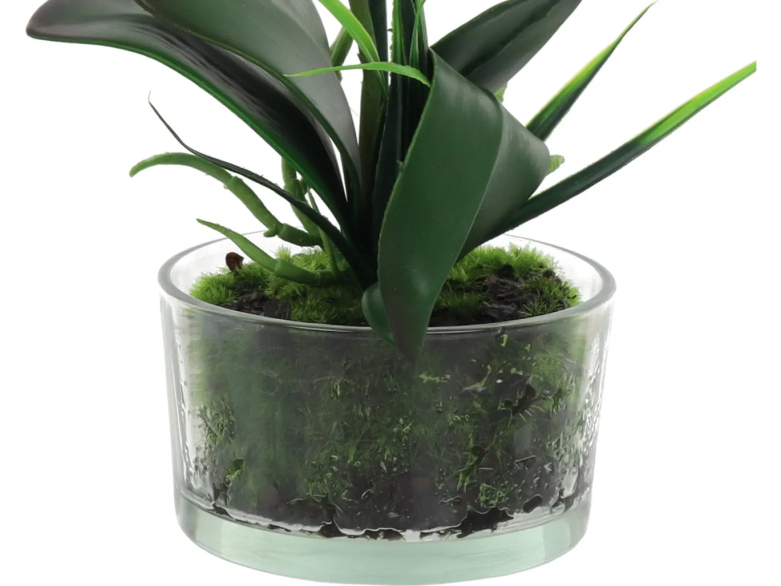 Sztuczna orchidea w doniczce 33 cm biała