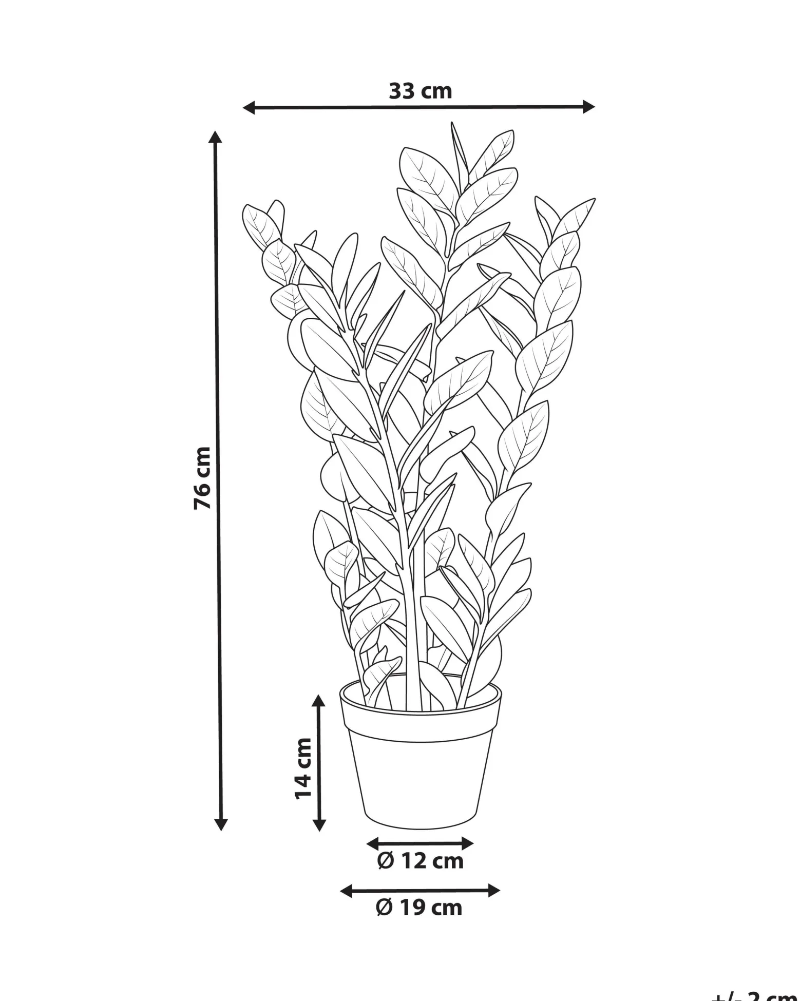 Sztuczna roślina ZAMIIFOLIA 76 cm Zielony