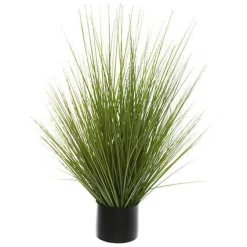 Sztuczna trawa w czarnej donicy 74 cm z tworzywa
