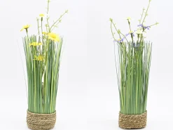 Sztuczna trawa z kwiatami 34 cm mix wzorów
