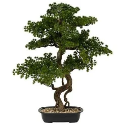 Sztuczne DRZEWKO BONSAI 86 cm w czarnej ceramicznej donicy