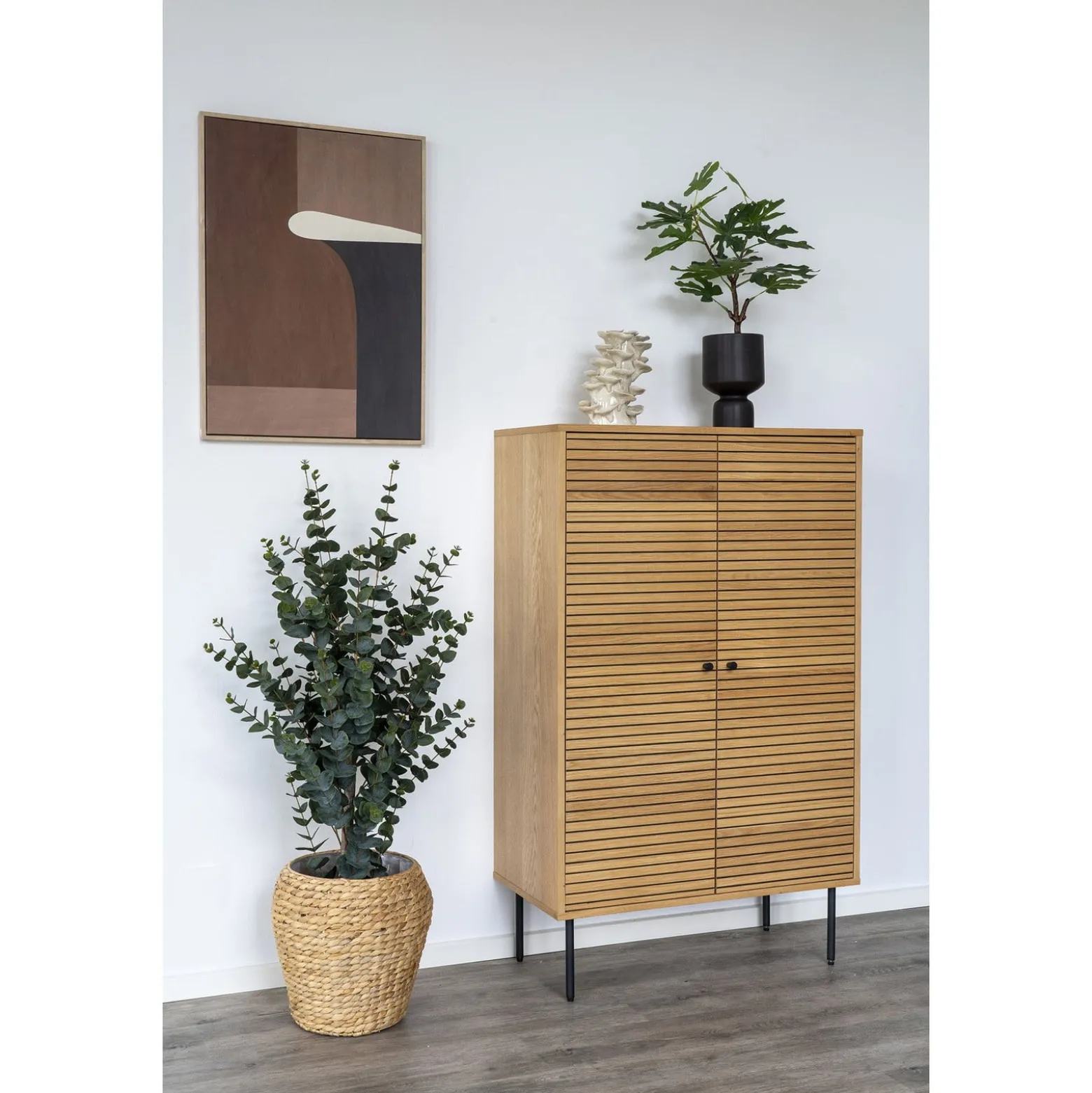 Sztuczne DRZEWKO EUKALIPTUS 120 cm w donicy z cementu