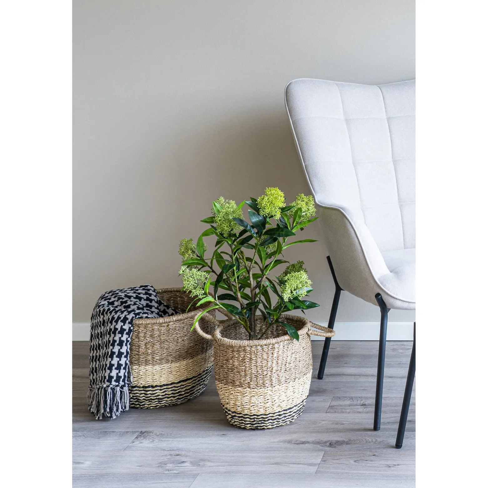Sztuczne DRZEWO Skimmia o wysokości 75 cm z tworzywa