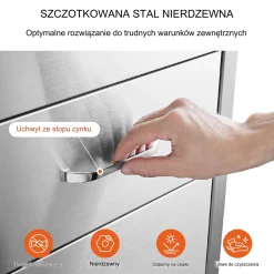 Szuflady do kuchni zewnętrznej 41x72x52 stal nierdzewna do BBQ i patio