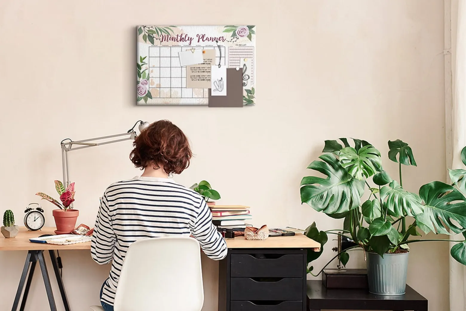 Tablica korkowa 60x40 cm organizer + pinezki Planer