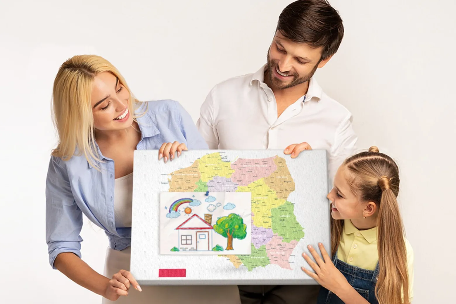 Tablica korkowa z nadrukiem do pokoju dziecka + pinezki Mapa