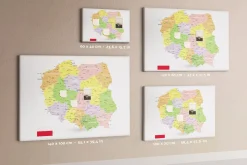 Tablica korkowa z nadrukiem do pokoju dziecka + pinezki Mapa