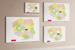 Tablica korkowa 100x70 cm do pokoju dziecka + pinezki Mapa