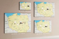 Tablica korkowa z nadrukiem dekoracyjna + pinezki Polska