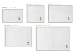Tablica magnetyczna na ścianę, kolor biały, biała ramka, 70x50, Tulup
