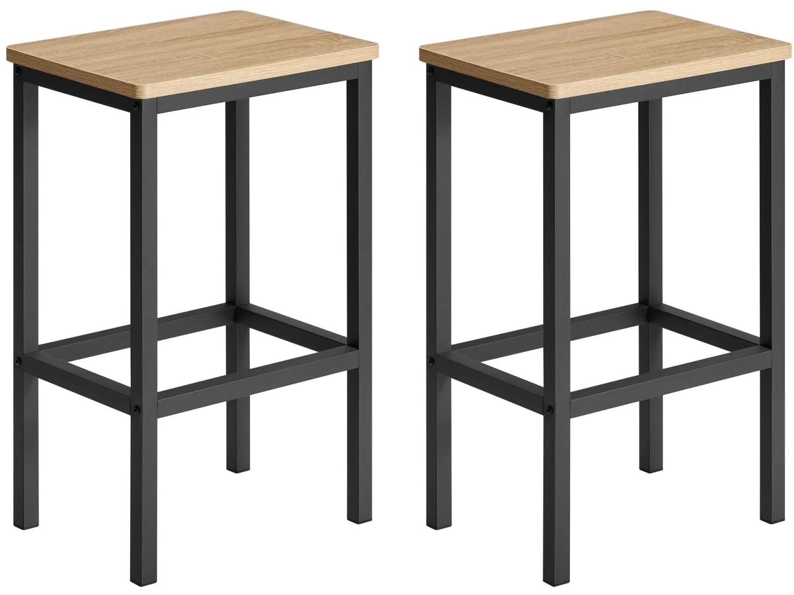 Taboret barowy OSKAR 2 szt. dąb sonoma do kuchni i jadalni styl loft