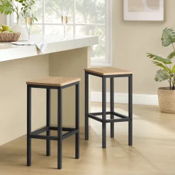 Taboret barowy OSKAR 2 szt. dąb sonoma do kuchni i jadalni styl loft