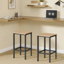 Taboret barowy OSKAR 2 szt. dąb sonoma do kuchni i jadalni styl loft