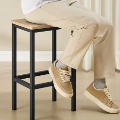 Taboret barowy OSKAR 2 szt. dąb sonoma do kuchni i jadalni styl loft