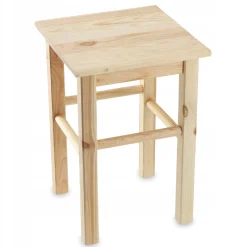 Taboret Drewniany Kuchenny Stołek Solidny 43,5 cm